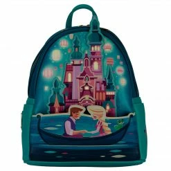 New LOUNGEFLY Disney Tangled Princess Castle Womens Double Strap Shoulder Bag Purse 11 New LOUNGEFLY Disney Tangled Princess Castle Womens Double Strap Shoulder Bag Purse