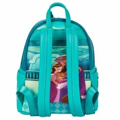 New LOUNGEFLY Disney Tangled Princess Castle Womens Double Strap Shoulder Bag Purse 12 New LOUNGEFLY Disney Tangled Princess Castle Womens Double Strap Shoulder Bag Purse