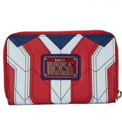 New LOUNGEFLY MARVEL FALCON CAPTAIN AMERICA COSPLAY ZIP AROUND WALLET