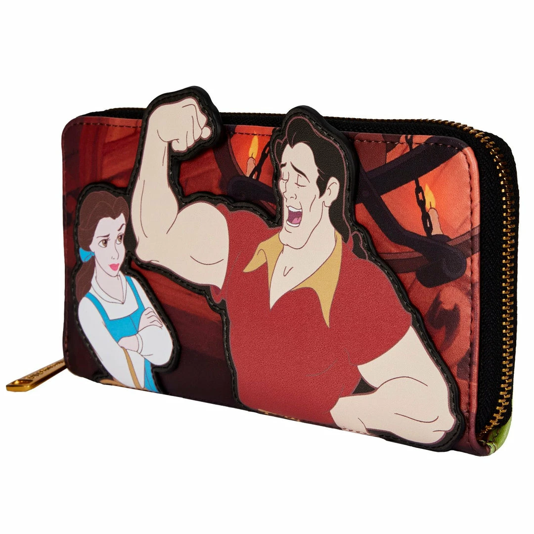 LOUNGEFLY Disney Villains Scene Gaston Ziparound Wallet New 6 LOUNGEFLY Disney Villains Scene Gaston Ziparound Wallet New