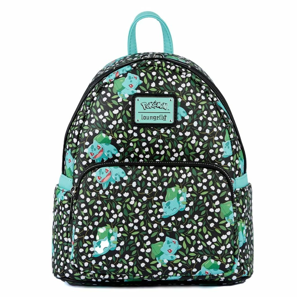 LOUNGEFLY POKEMON BULBASAUR AOP MINI BACKPACK New 3 LOUNGEFLY POKEMON BULBASAUR AOP MINI BACKPACK New