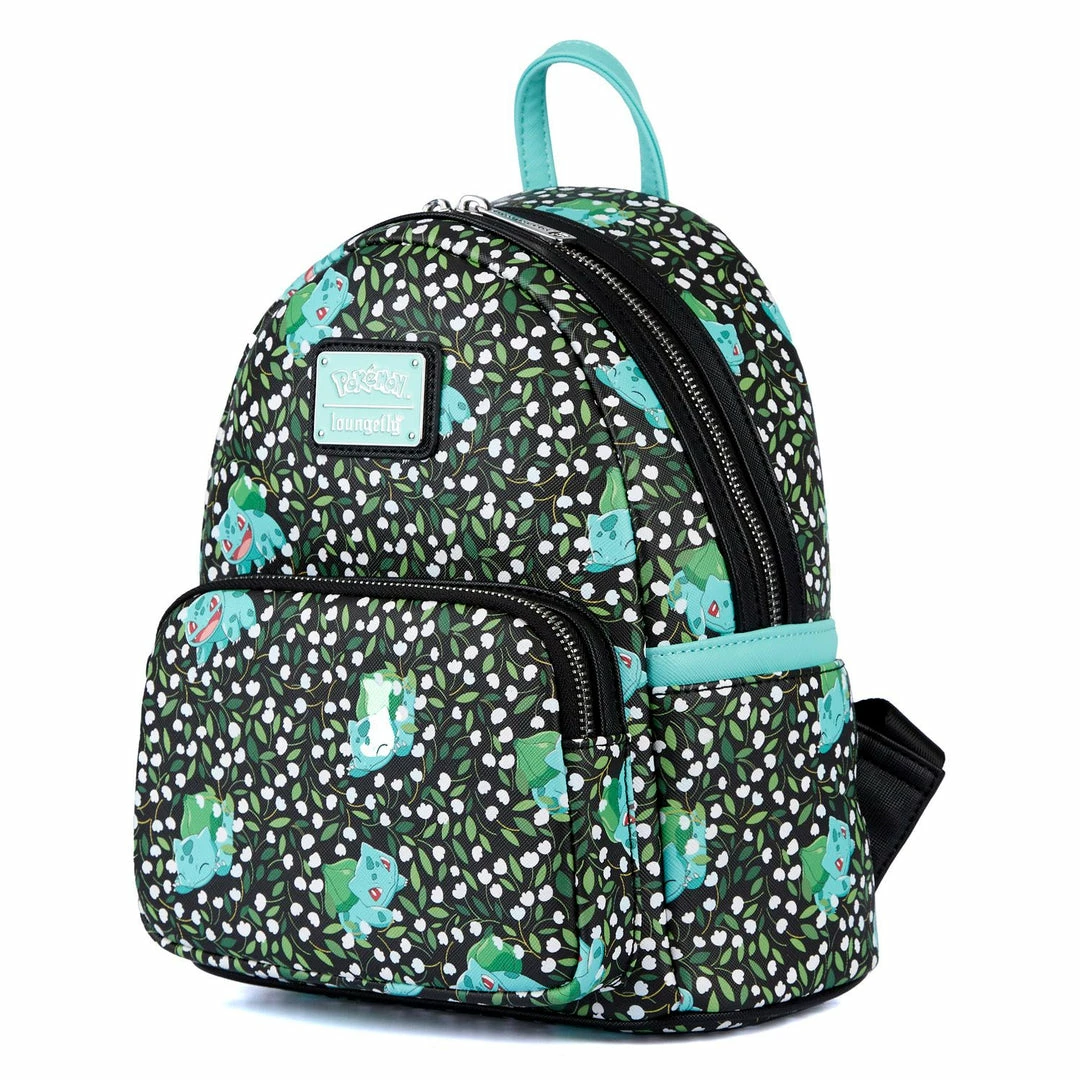 LOUNGEFLY POKEMON BULBASAUR AOP MINI BACKPACK New 6 LOUNGEFLY POKEMON BULBASAUR AOP MINI BACKPACK New