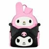 New LOUNGEFLY Sanrio Hello Kitty My Melody Kuromi Double Pocket Adult Women's Double Strap Shoulder Bag Purse