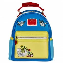 LOUNGEFLY DISNEY SNOW WHITE COSPLAY BOW HANDLE MINI BACKPACK New